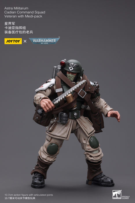 Astra Militarum Cadian Command Squad Veteran with Medi-Pack