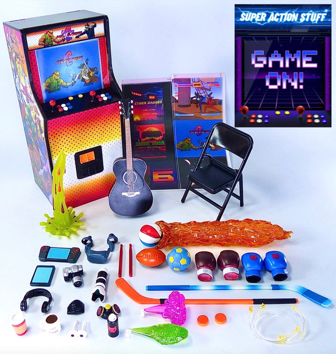 GAME ON! Arcade w/ LED Light (Cats with Knives 2) (Super Action Stuff)