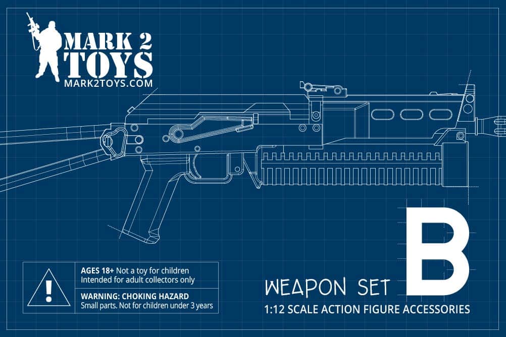 Weapon Set: B (MARK 2 TOYS) 1/12 Scale