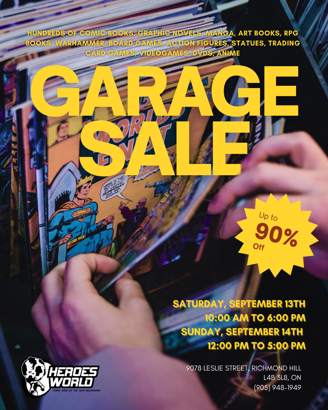 Heroes World Third Annual Garage Sale