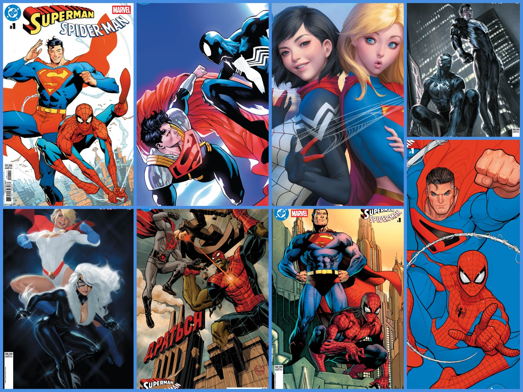 Swing into Action: 26 Superman/Spider-Man Covers Ready to Fly Off Shelves!