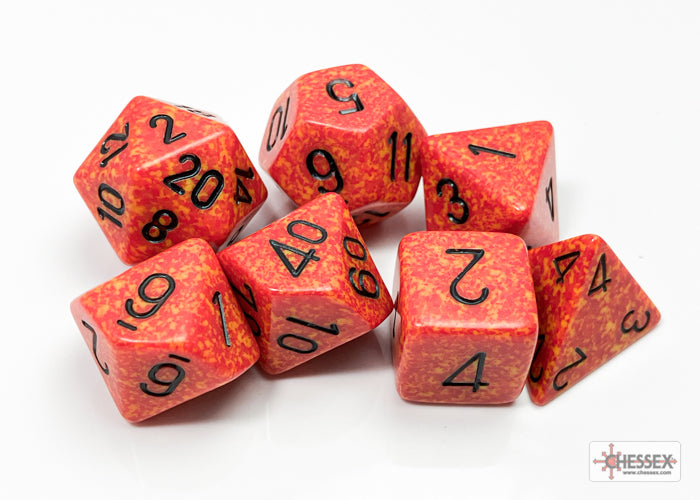 Chessex Speckled Fire Polyhedral 7-Dice Set