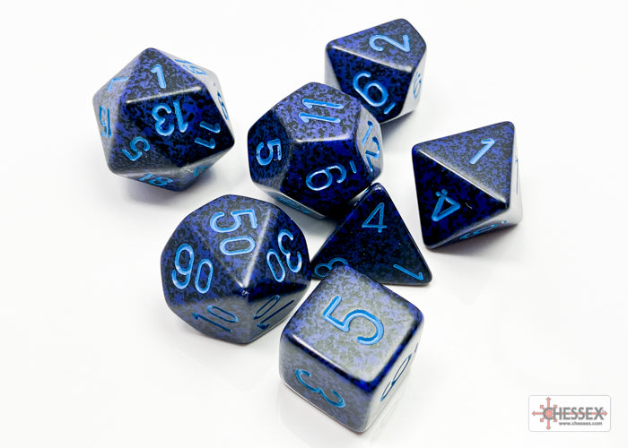 Chessex Speckled Cobalt Polyhedral 7-Dice Set