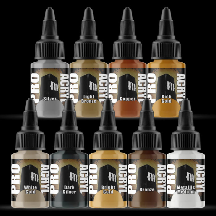 Monument Hobbies Pro Acryl Metallic Set - 9 Colors