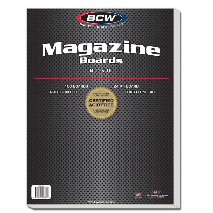 BCW MAGAZINE BOARDS 100CT (24PT)