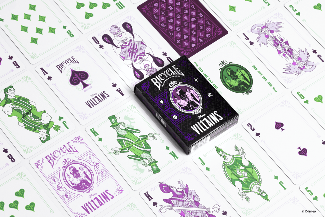 Disney Villains Inspired Playing Cards by Bicycle- Purple