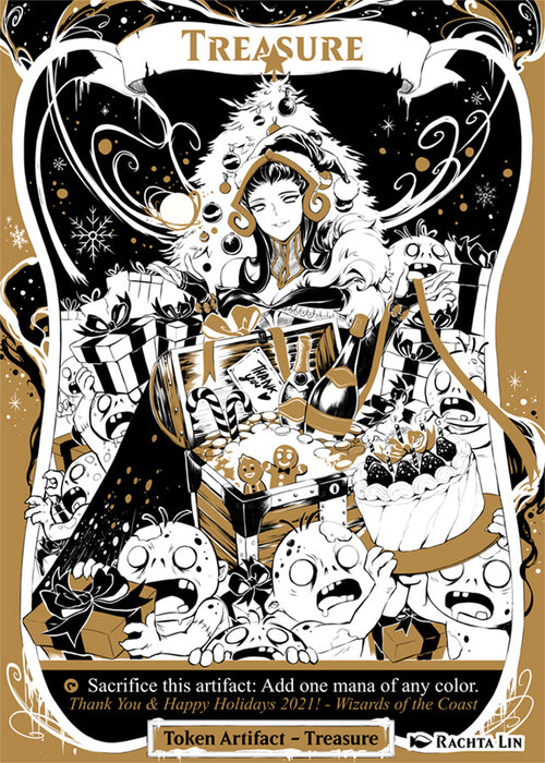 Magic the Gathering: Liliana Treasure Token | Colour Art Print | By Rachta Lin