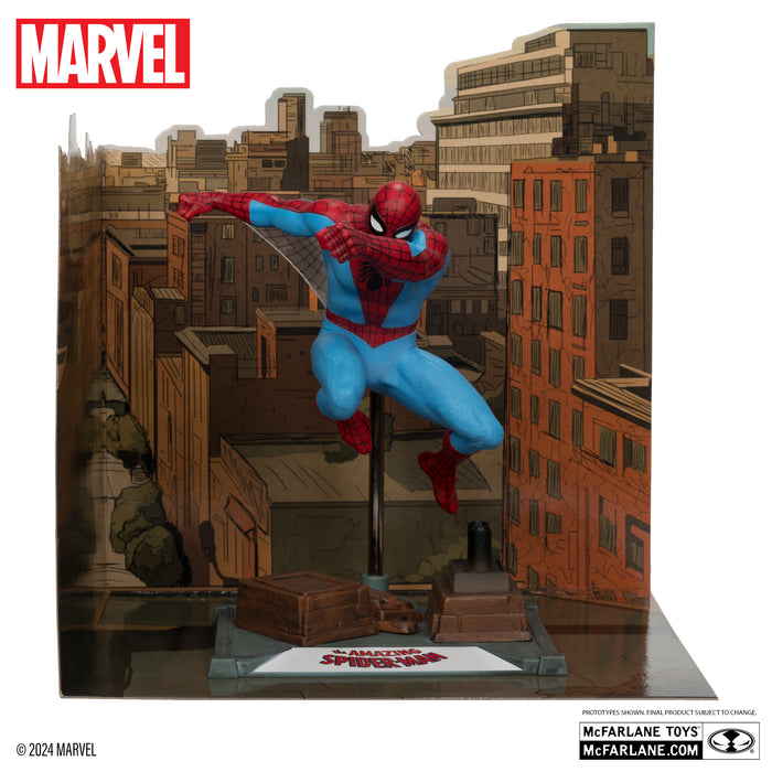 Spider-Man 1:10th Scale Collectible with Scene (The Amazing Spider-Man #38) Gold Label (MCFARLANE TOYS)