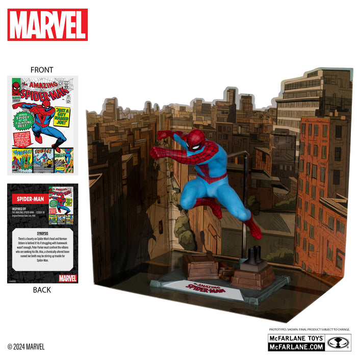 Spider-Man 1:10th Scale Collectible with Scene (The Amazing Spider-Man #38) Gold Label (MCFARLANE TOYS)