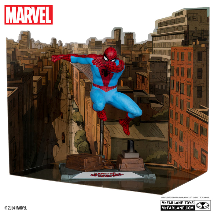 Spider-Man 1:10th Scale Collectible with Scene (The Amazing Spider-Man #38) Gold Label (MCFARLANE TOYS)