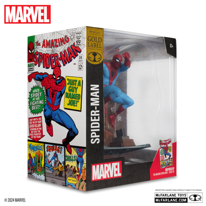 Spider-Man 1:10th Scale Collectible with Scene (The Amazing Spider-Man #38) Gold Label (MCFARLANE TOYS)