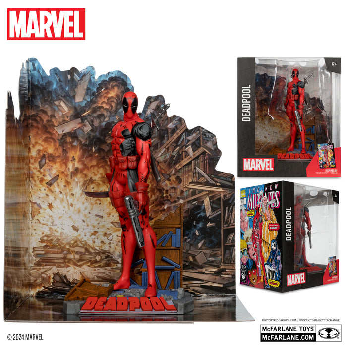 Deadpool 1:10th Scale Collectible with Scene (The New Mutants #98) (MCFARLANE TOYS)