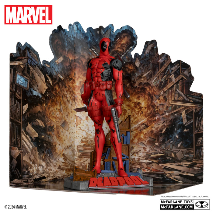 Deadpool 1:10th Scale Collectible with Scene (The New Mutants #98) (MCFARLANE TOYS)