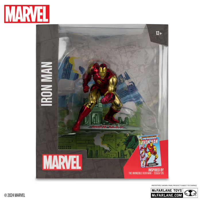 Iron Man 1:10th Scale Collectible with Scene (The Invincible Iron Man #126) (MCFARLANE TOYS)