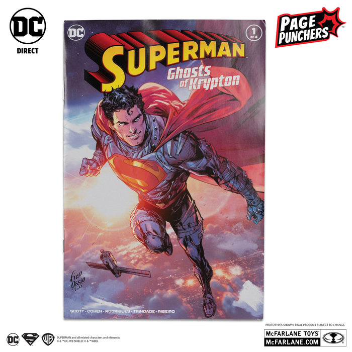 SUPERMAN 7″ FIGURE WITH SUPERMAN: GHOSTS OF KRYPTON COMIC (PAGE PUNCHERS)