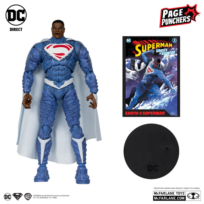 EARTH-2 SUPERMAN 7″ FIGURE WITH SUPERMAN: GHOSTS OF KRYPTON COMIC (PAGE PUNCHERS)