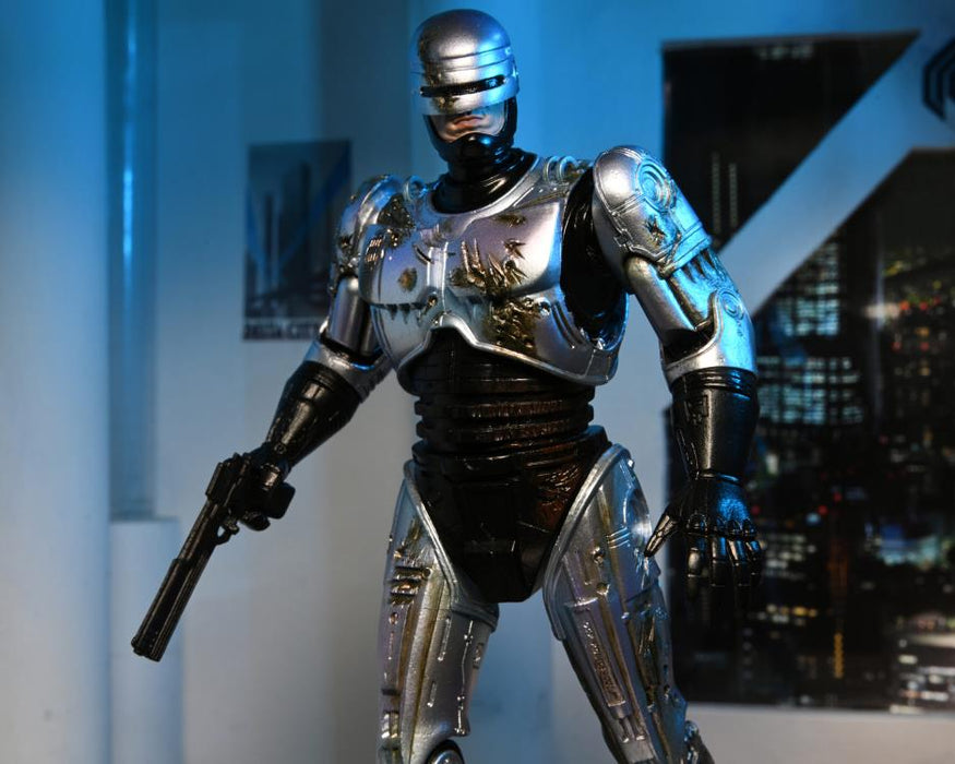 ROBOCOP 7" ULTIMATE BATTLE DAMAGED ROBOCOP WITH CHAIR FIGURE