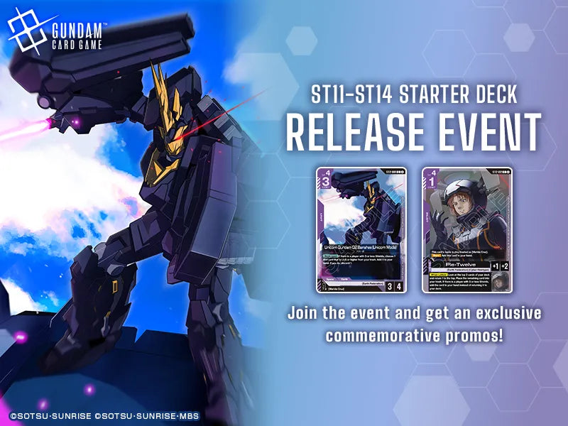 GUNDAM CARD GAME ST11-ST14 STARTER RELEASE EVENT | SATURDAY SEPTEMBER 26th @ 10:00AM