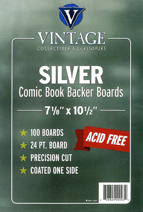 Silver Size - 24pt - 7 1/8" x 10 1/2" (Comic Boards)