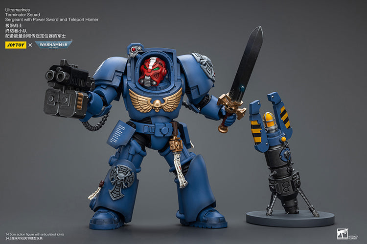 Ultramarines Terminator Squad Sergeant with Power Sword and Teleport Homer