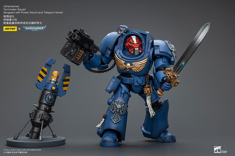 Ultramarines Terminator Squad Sergeant with Power Sword and Teleport Homer