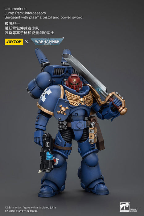 Ultramarines Jump Pack Intercessors Sergeant with Plasma Pistol and Power Sword