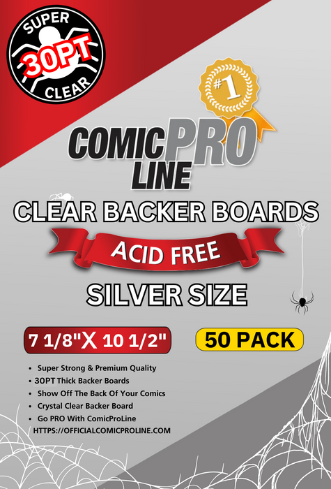 Comic Clear Boards (50 Pack) | Comic Supplies | Comic PRO Line