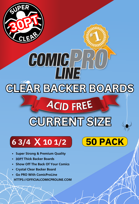 Comic Clear Boards (50 Pack) | Comic Supplies | Comic PRO Line