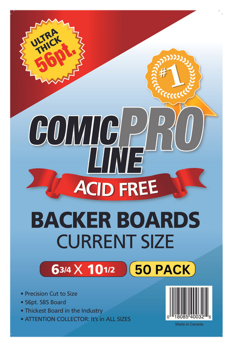 ComicProLine 6 3/4 x 10 1/2 56pt Current Comic Boards