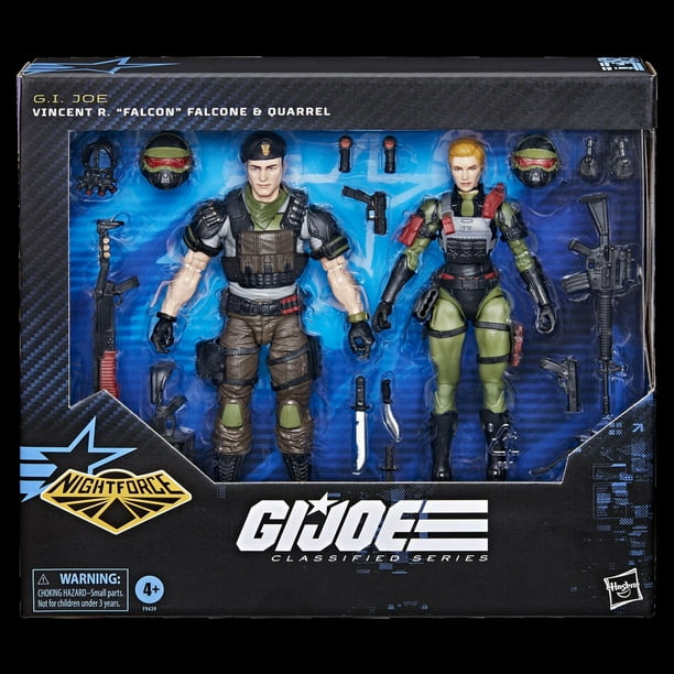 G.I. Joe Classified Series #138, Night Force Vincent R. "Falcon" Falcone & Quarrel, 6” Action Figures