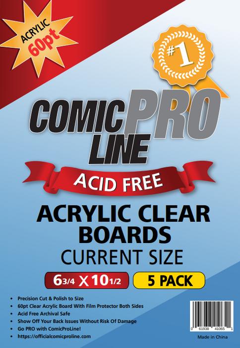 60pt Clear Acrylic Boards - 6 3/4" X 10 1/2" | Current Size | 5 Pack