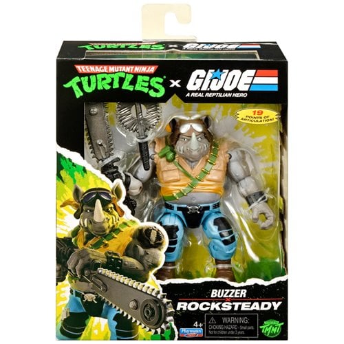 [PREORDER] Teenage Mutant Ninja Turtles x G.I. Joe Rocksteady x Buzzer | Action Figures | Playmates