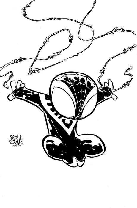 [PRE-ORDER] MILES MORALES: SPIDER-MAN #21 SKOTTIE YOUNG'S BIG MARVEL VIRGIN BLACK AND WHITE VARIANT [1:50]
