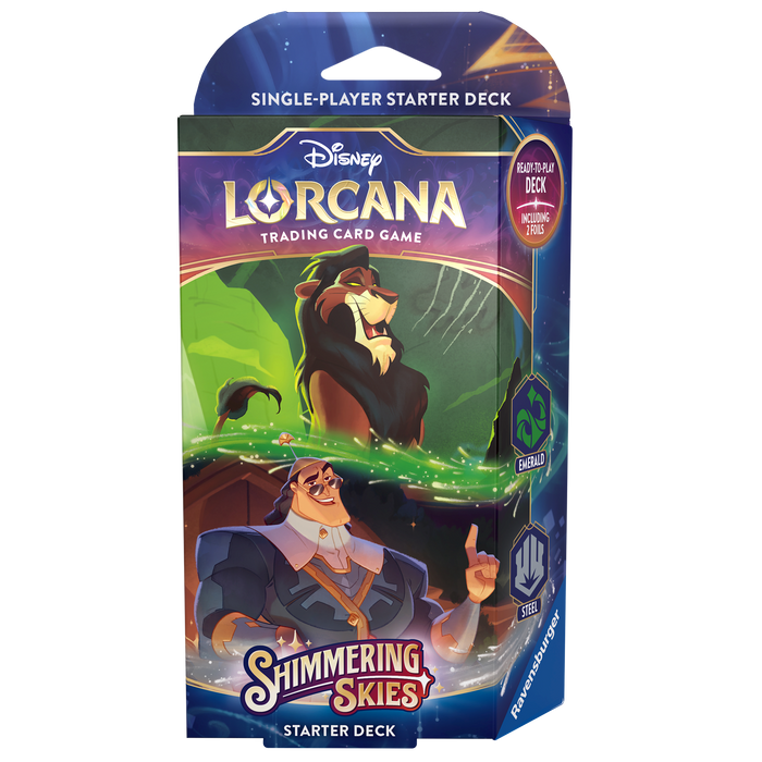 DISNEY LORCANA: SHIMMERING SKIES STARTER DECKS (2 PACK)