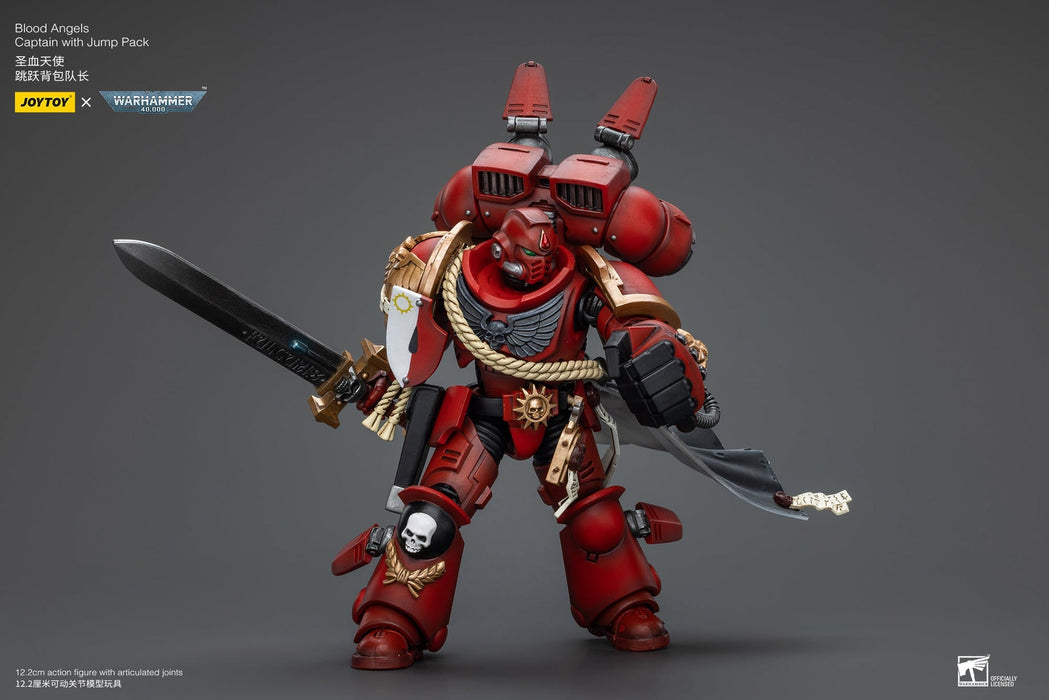 Blood Angels Captain With Jump Pack - Warhammer 40K Action Figure (JOYTOY)