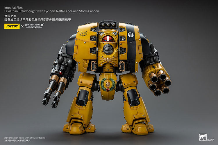 [PRE-ORDER] Imperial Fists Leviathan Dreadnought with Cyclonic Melta Lance and Storm Cannon