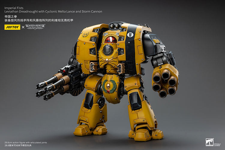 [PRE-ORDER] Imperial Fists Leviathan Dreadnought with Cyclonic Melta Lance and Storm Cannon