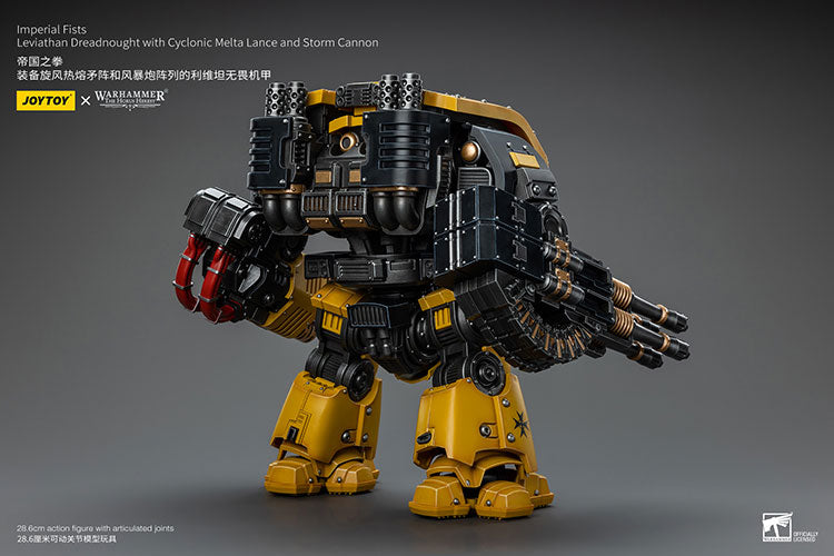 [PRE-ORDER] Imperial Fists Leviathan Dreadnought with Cyclonic Melta Lance and Storm Cannon