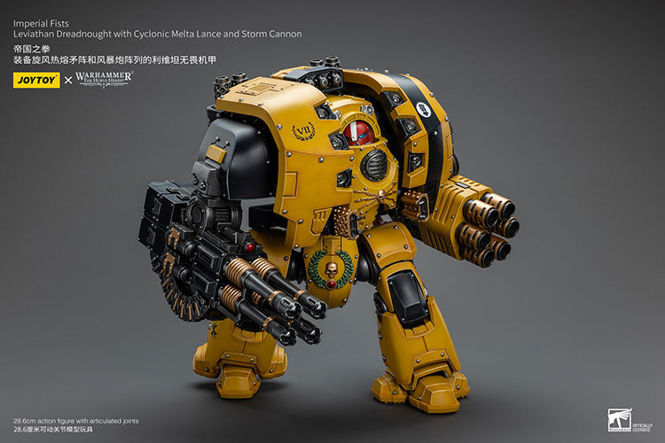 [PRE-ORDER] Imperial Fists Leviathan Dreadnought with Cyclonic Melta Lance and Storm Cannon