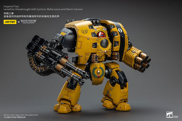 [PRE-ORDER] Imperial Fists Leviathan Dreadnought with Cyclonic Melta Lance and Storm Cannon