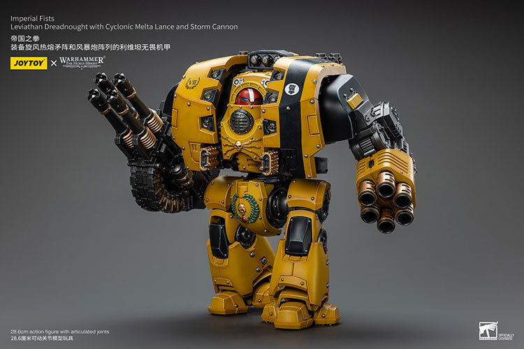 [PRE-ORDER] Imperial Fists Leviathan Dreadnought with Cyclonic Melta Lance and Storm Cannon