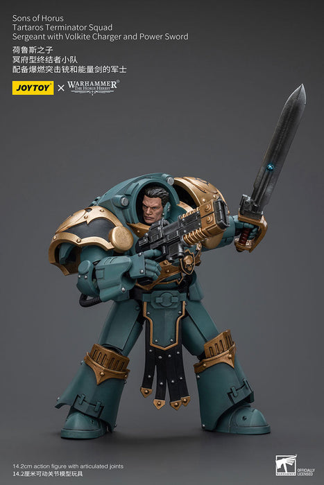 [PRE-ORDER] Sons of Horus Tartaros Terminator Squad Sergeant with Volkite Charger and Power Sword