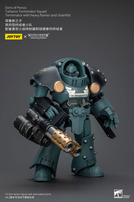 [PRE-ORDER] Sons of Horus Tartaros Terminator Squad Terminator with Heavy Flamer and Chainfist