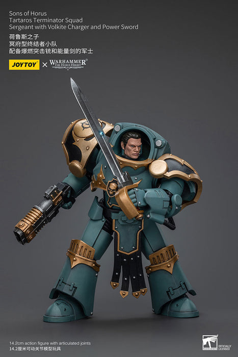 [PRE-ORDER] Sons of Horus Tartaros Terminator Squad Sergeant with Volkite Charger and Power Sword