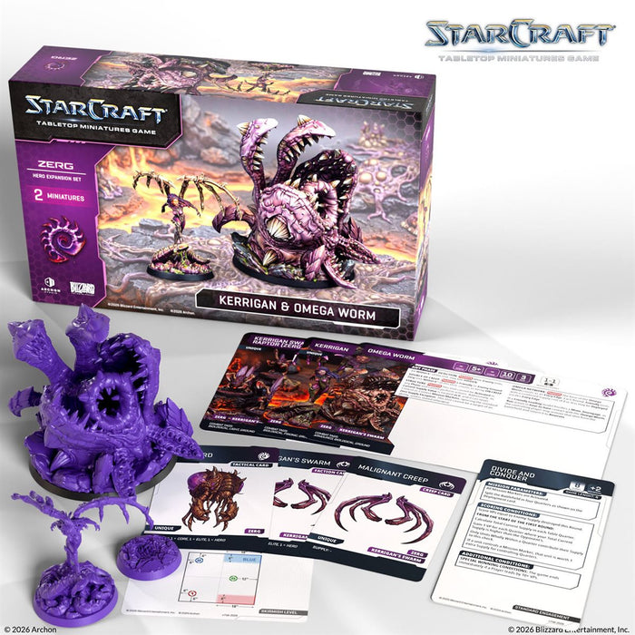[PREORDER] Primal Kerrigan & Omega Worm Hero Expansion Set | Zerg | Starcraft: The Miniatures Game