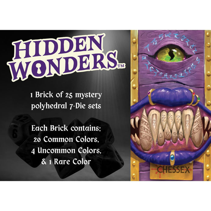 Hidden Wonders Assorted 7-Die Polyhedral Set (Blind Box) | DND Supplies | Chessex