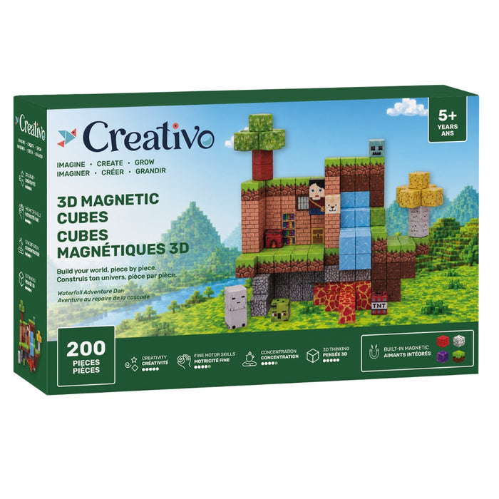Adventure at the Waterfall Lair | Magnetic 3D Cube Set | Creatio