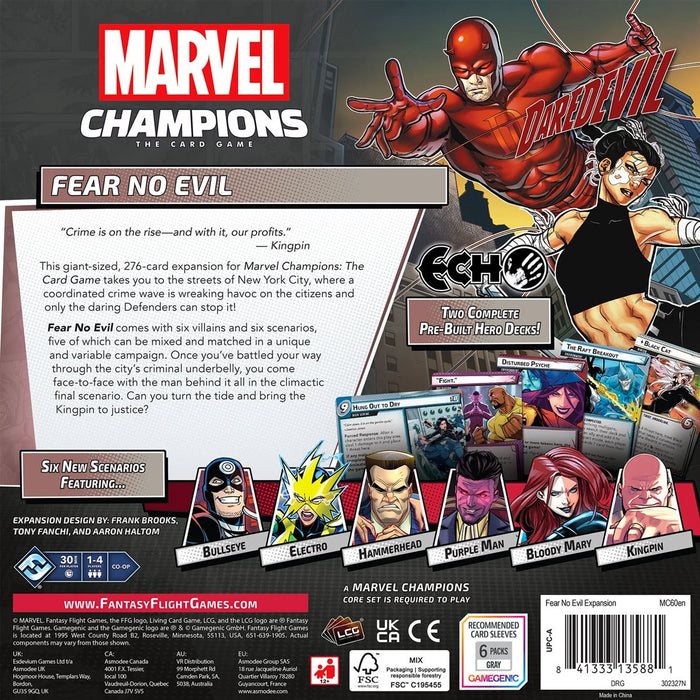 Marvel Champion LCG: Fear No Evil - Expansion | Board Game | FFG
