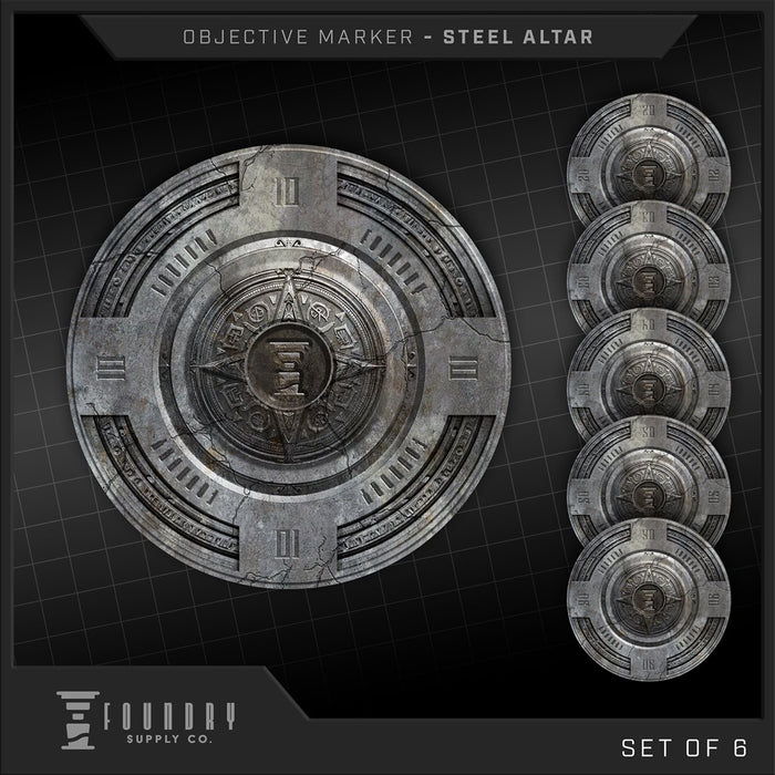 [PREORDER] Steel Alter | 7.5" Round Objective Marker | Foundry Supply Co.