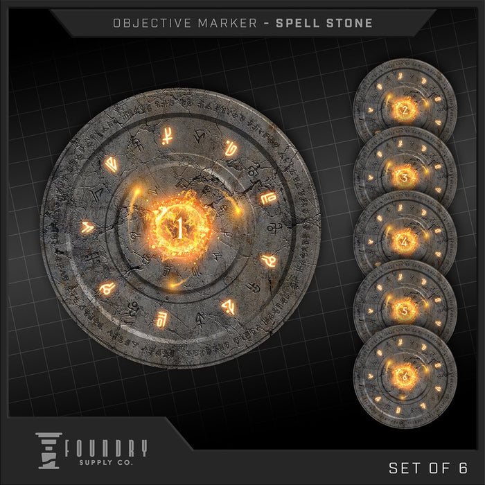 [PREORDER] Spell Stone | 7.5" Round Objective Marker | Foundry Supply Co.